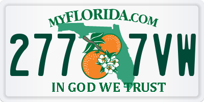 FL license plate 2777VW