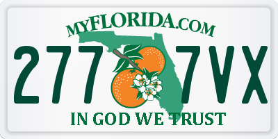 FL license plate 2777VX