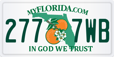 FL license plate 2777WB