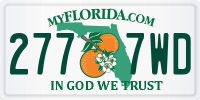 FL license plate 2777WD