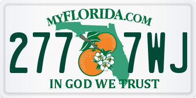 FL license plate 2777WJ
