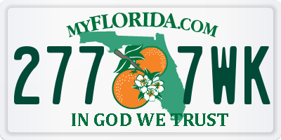 FL license plate 2777WK