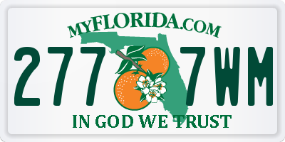 FL license plate 2777WM