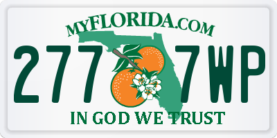 FL license plate 2777WP