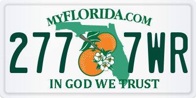 FL license plate 2777WR