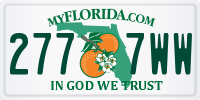 FL license plate 2777WW
