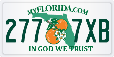 FL license plate 2777XB