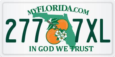 FL license plate 2777XL