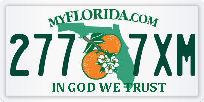 FL license plate 2777XM