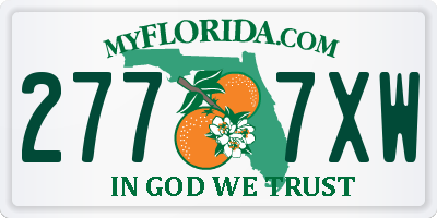 FL license plate 2777XW