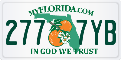 FL license plate 2777YB