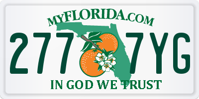 FL license plate 2777YG