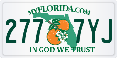 FL license plate 2777YJ