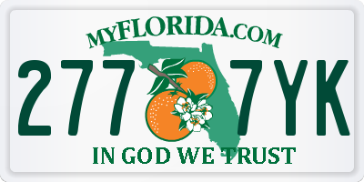 FL license plate 2777YK
