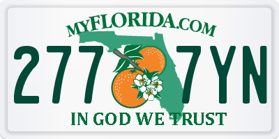 FL license plate 2777YN