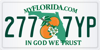 FL license plate 2777YP