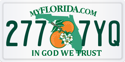 FL license plate 2777YQ