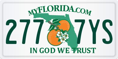 FL license plate 2777YS