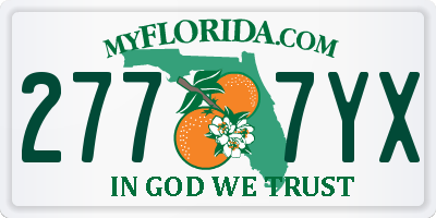 FL license plate 2777YX
