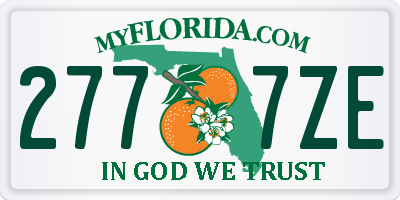 FL license plate 2777ZE