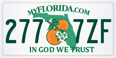 FL license plate 2777ZF