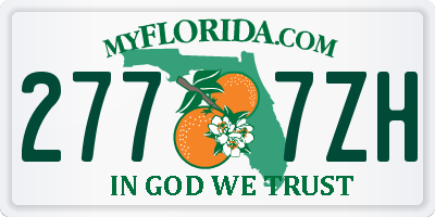 FL license plate 2777ZH