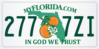 FL license plate 2777ZI