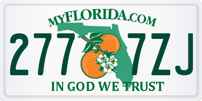 FL license plate 2777ZJ