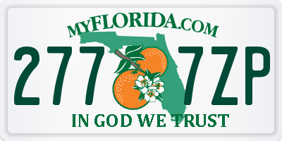FL license plate 2777ZP