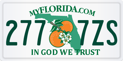 FL license plate 2777ZS