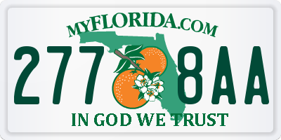 FL license plate 2778AA