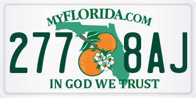 FL license plate 2778AJ