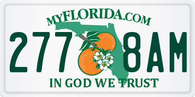 FL license plate 2778AM