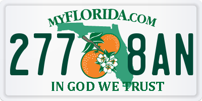 FL license plate 2778AN