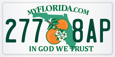 FL license plate 2778AP