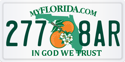 FL license plate 2778AR