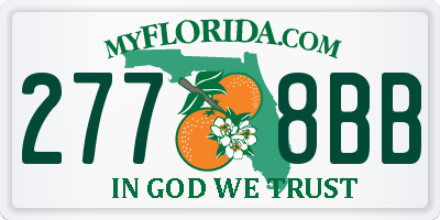FL license plate 2778BB