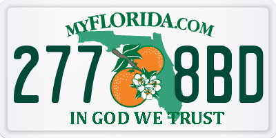 FL license plate 2778BD