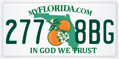 FL license plate 2778BG