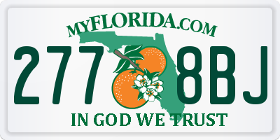 FL license plate 2778BJ