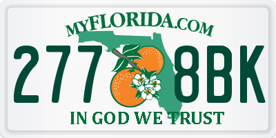 FL license plate 2778BK