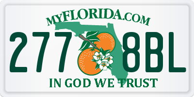 FL license plate 2778BL