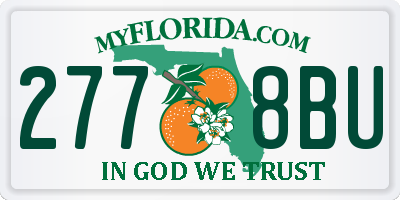 FL license plate 2778BU