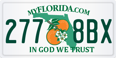 FL license plate 2778BX