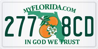 FL license plate 2778CD