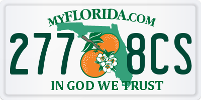 FL license plate 2778CS