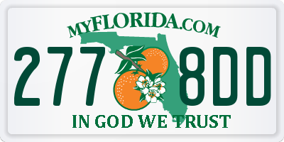 FL license plate 2778DD