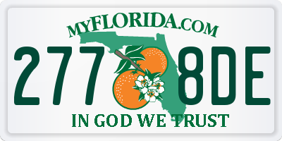 FL license plate 2778DE