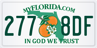 FL license plate 2778DF