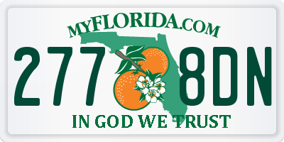 FL license plate 2778DN